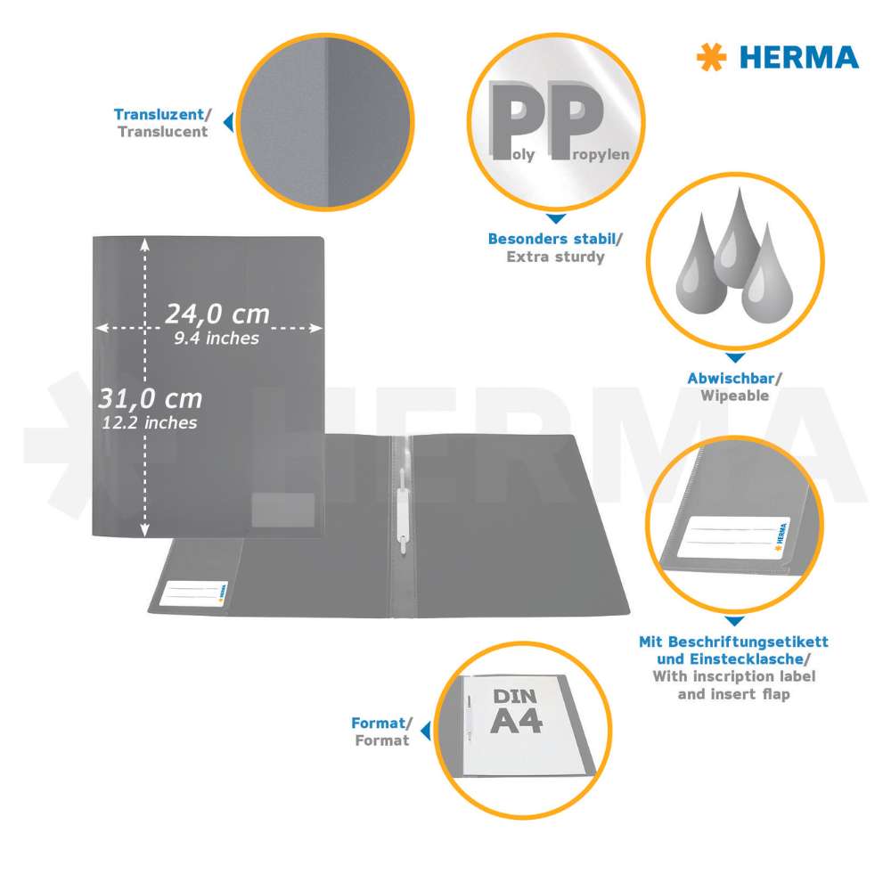 Herma Schnellhefter PP, braun