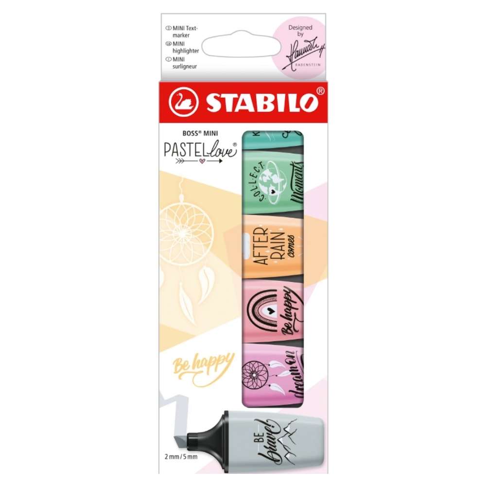 Mini Textmarker pastellove 2.0 Stabilo, 6 Farben