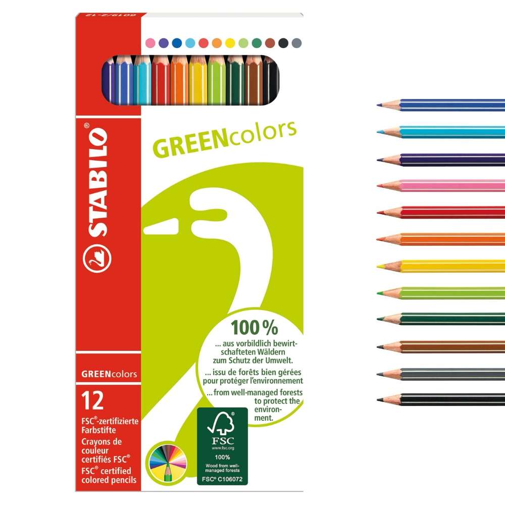 Stabilo green Colors, 12er Packung