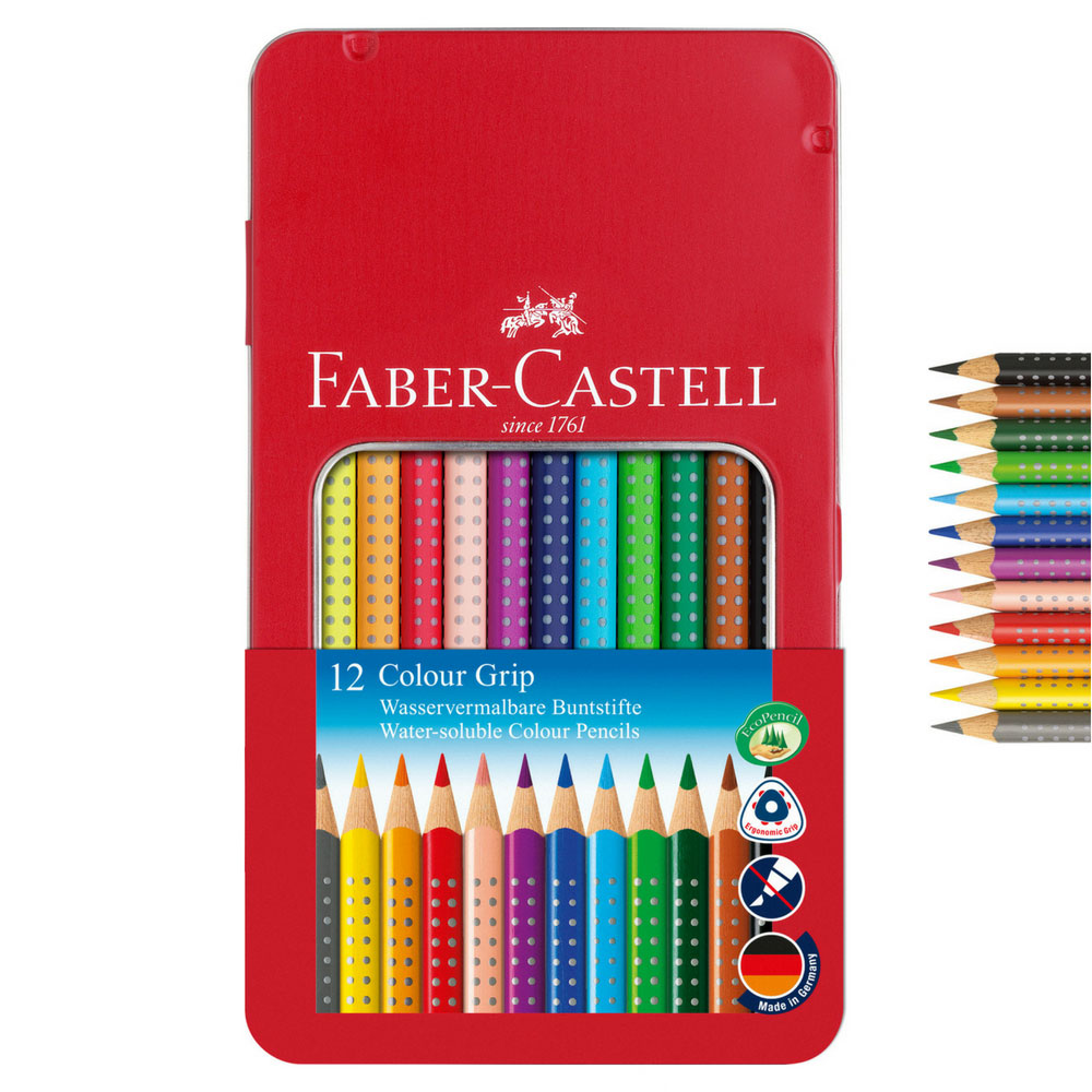 Faber-Castell Colour Grip 12 Farben im Metalletui