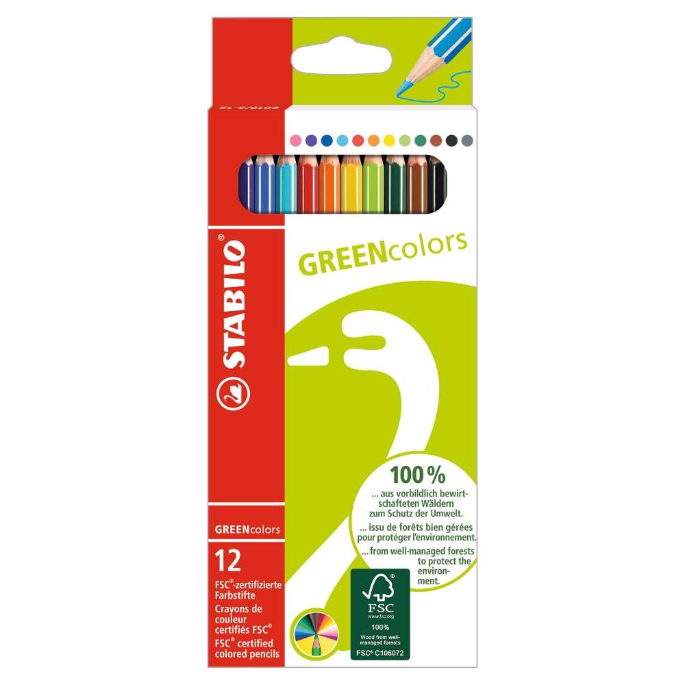 Stabilo green Colors, 12er Packung