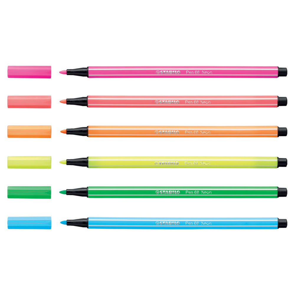 Stabilo Pen 68 Neon, 6 Farben