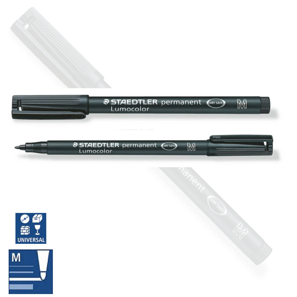 Folienstift permanent M, medium, Staedtler, schwarz