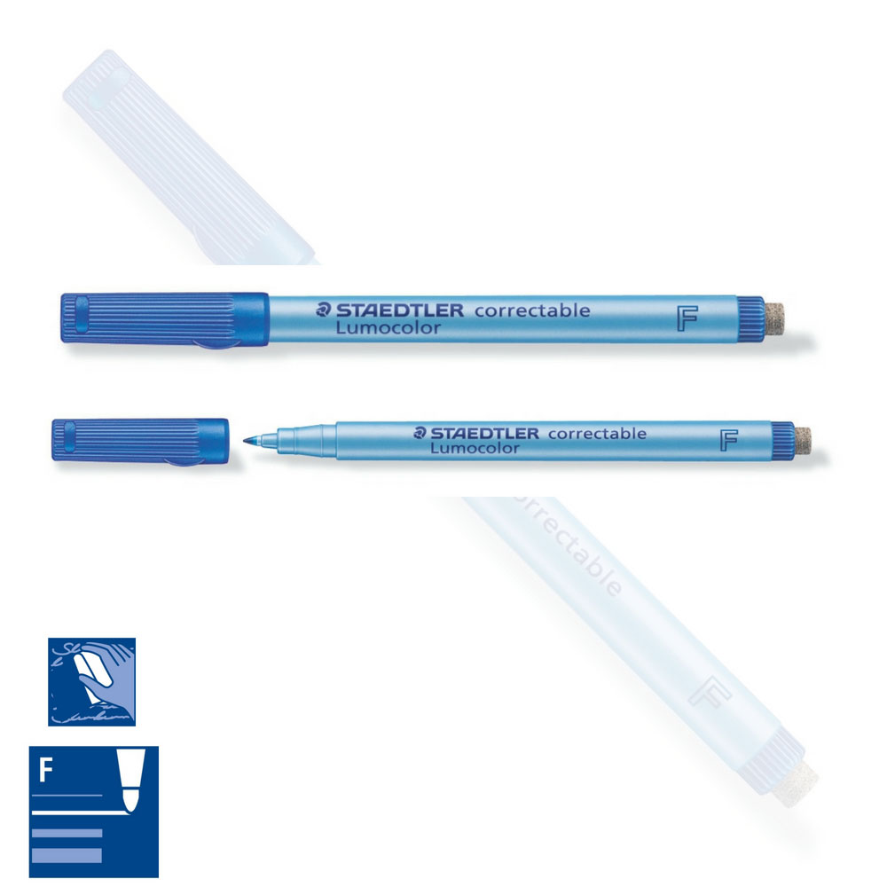 Lumocolor correctable F, fein, Staedtler, blau