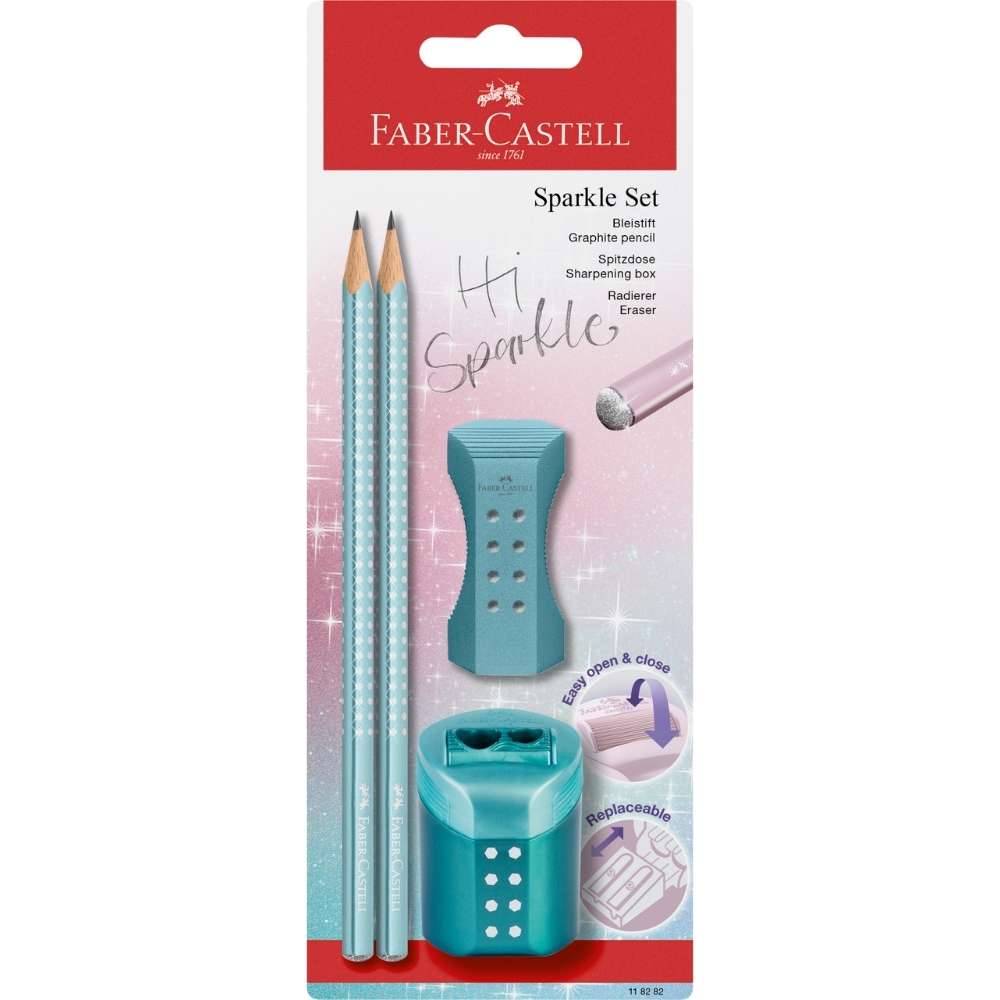 Sparkle Zirkel-Set Faber-Castell, ocean metallic