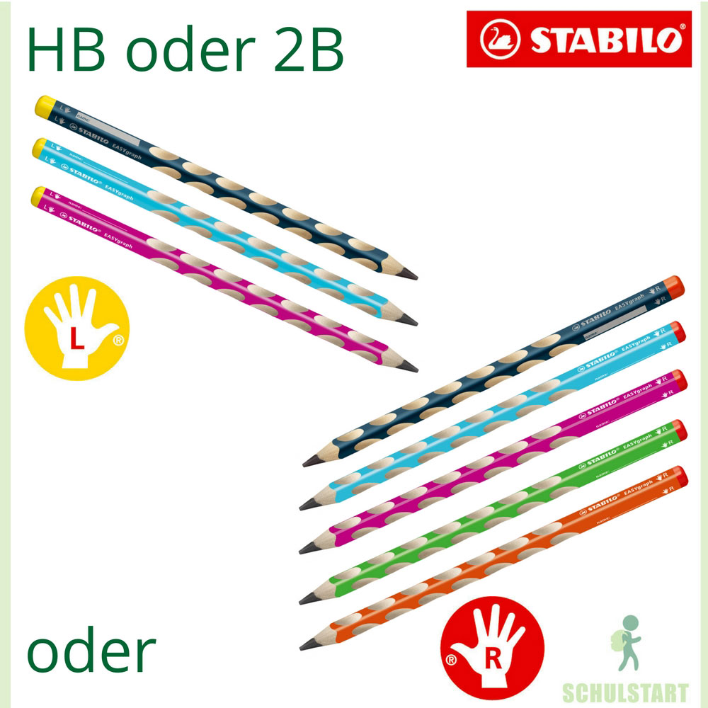 Weicher Bleistift Stabilo Easygraph 2B, petrol