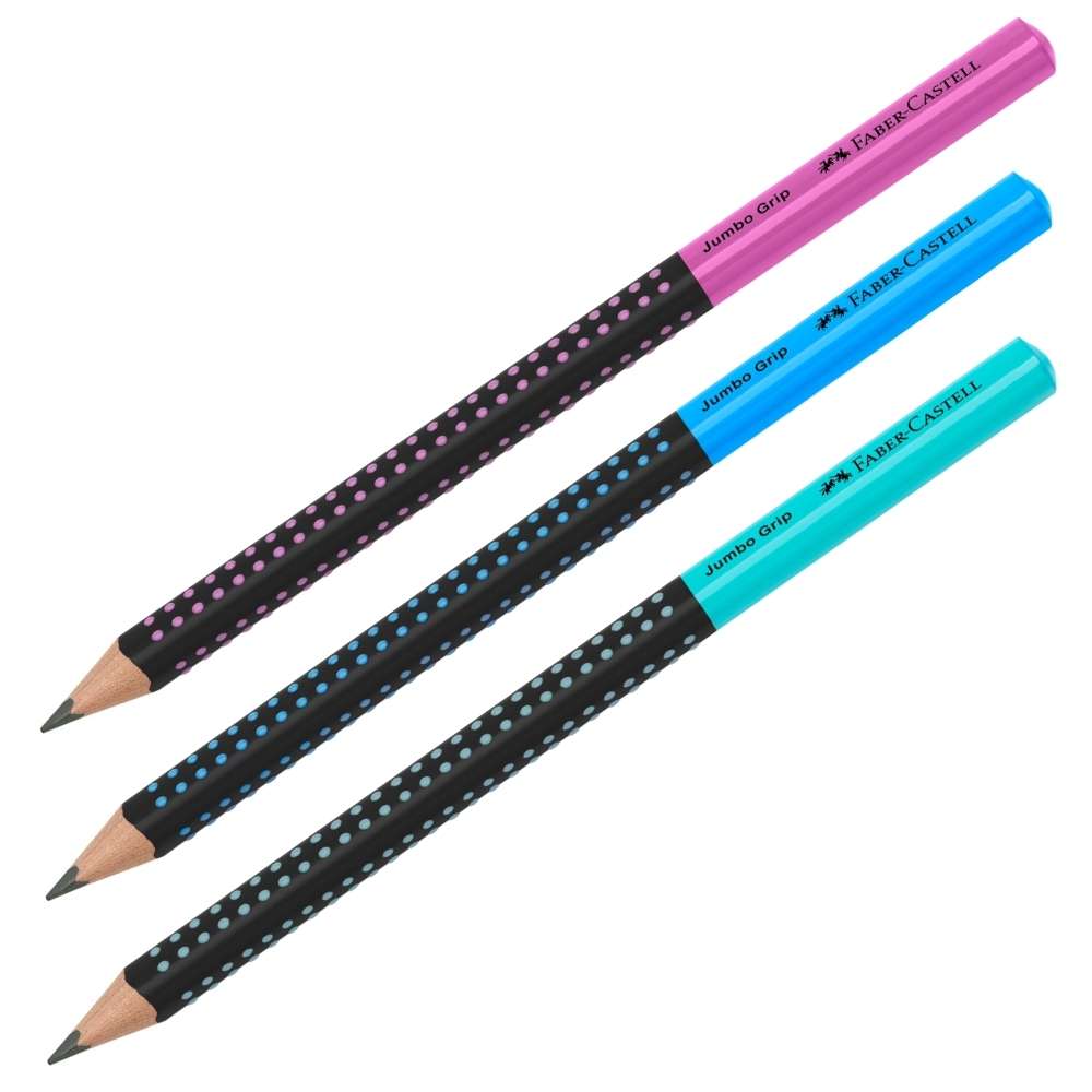 Schreiblernbleistift Jumbo Grip HB, Faber-Castell, schwarz-bunt