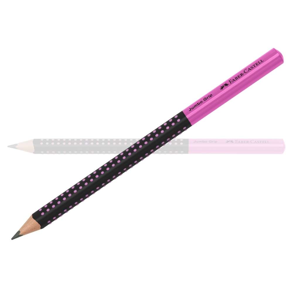 Schreiblernbleistift Jumbo Grip HB, Faber-Castell, schwarz-pink