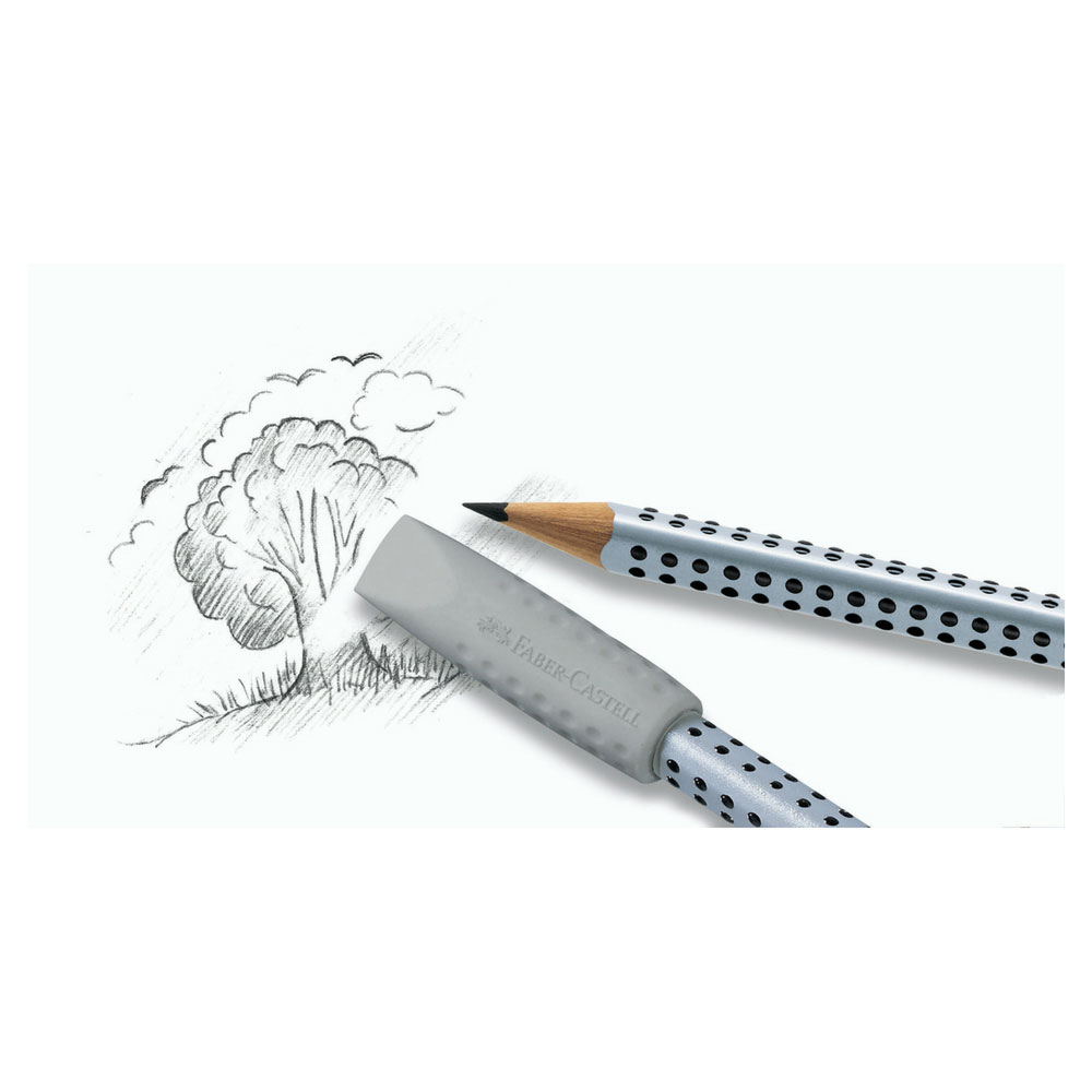 Faber-Castell Eraser Cap silber, Doppelpack