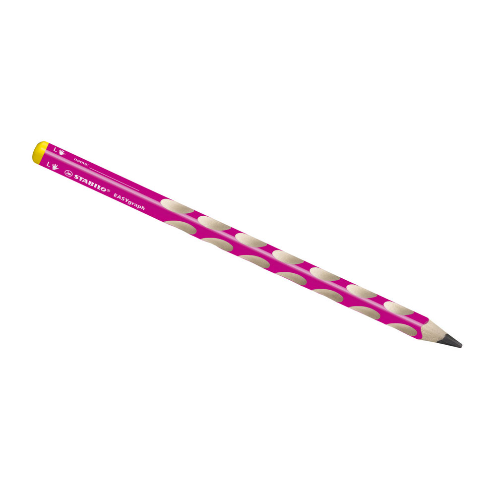 Weicher Bleistift Stabilo Easygraph 2B links, pink