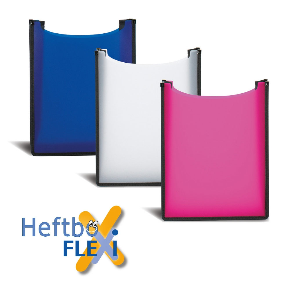 Dehnbare Heftbox Flexi, transluzent pink, Herma