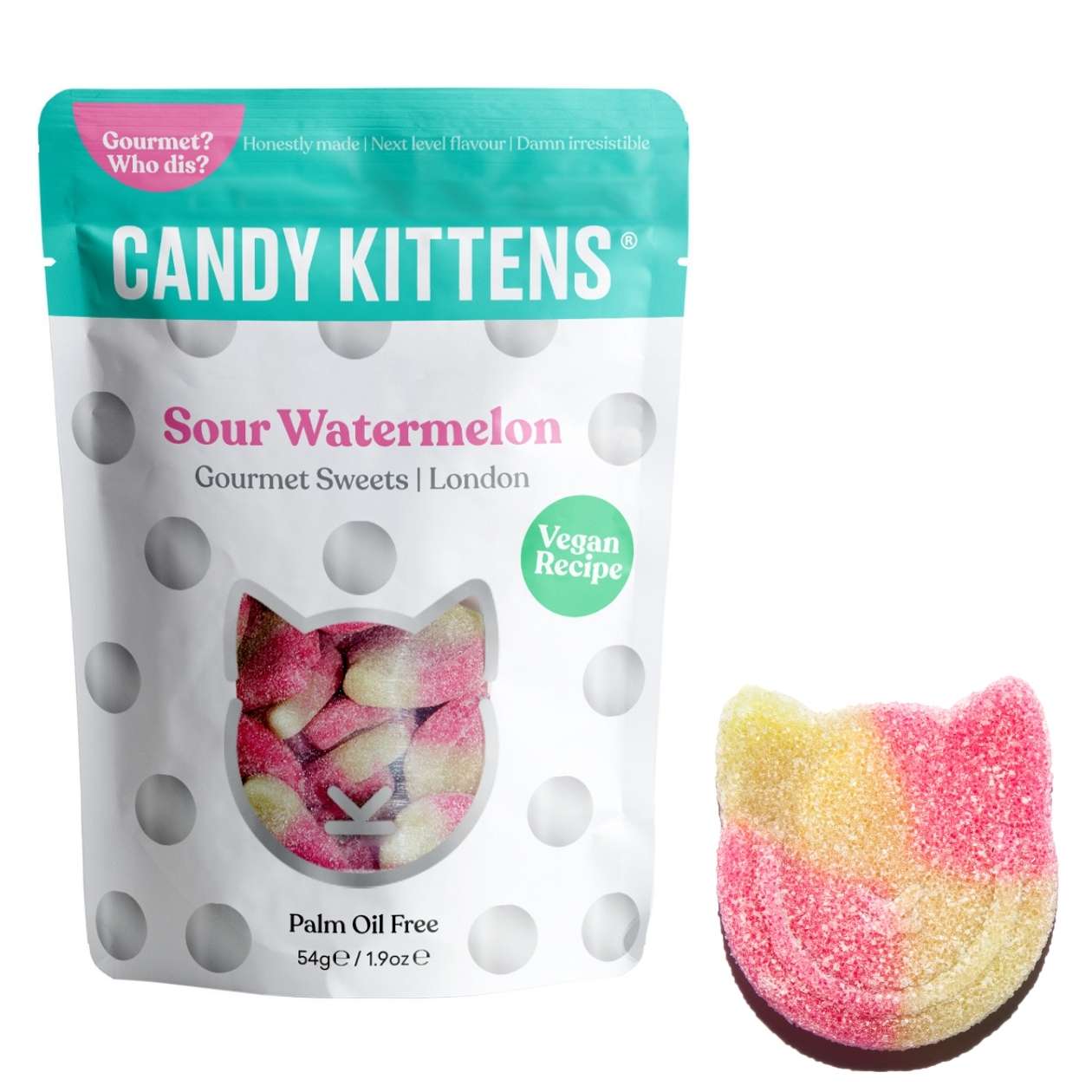 Candy Kittens Fruchtgummi Vegan, Sour Watermelon