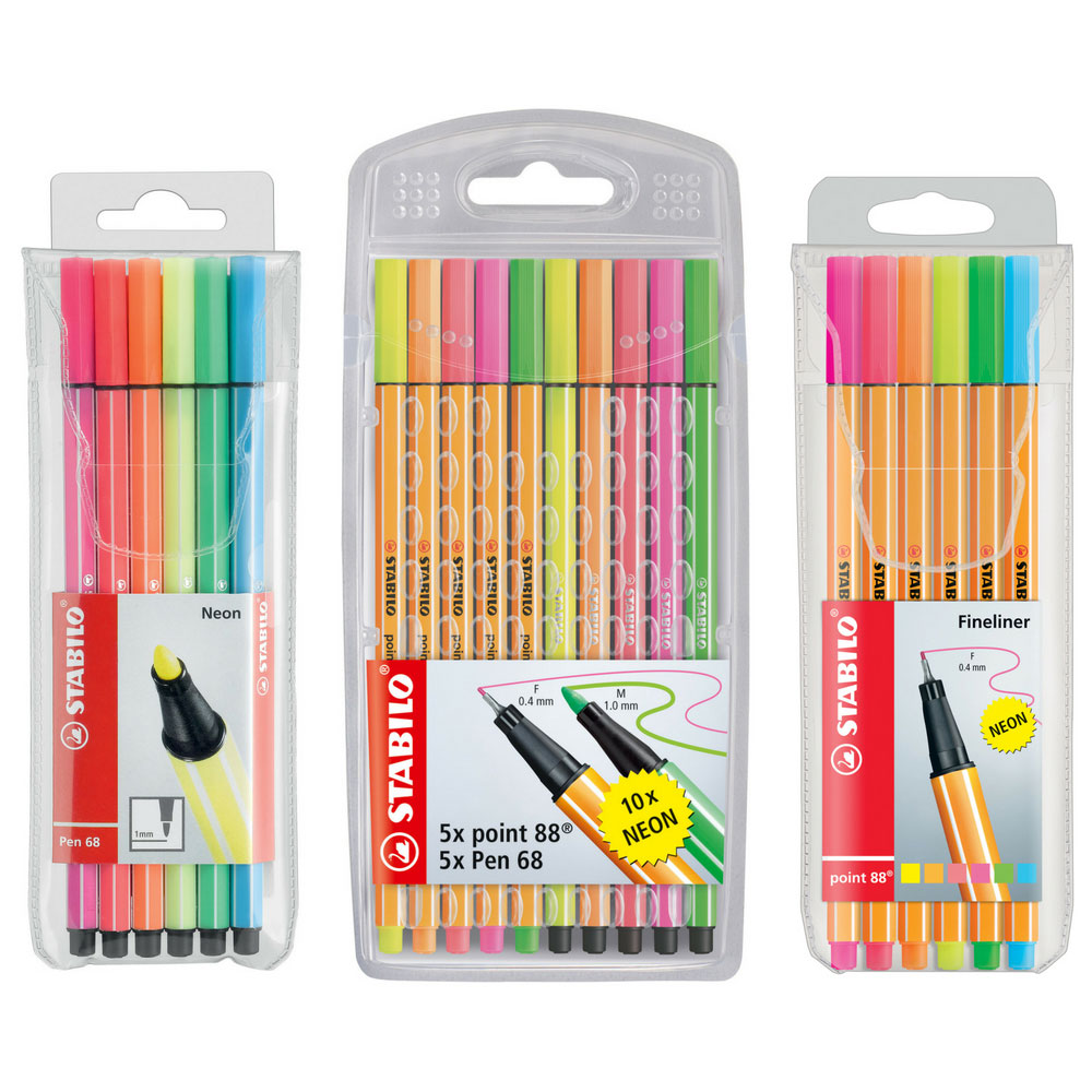 Stabilo Pen 68 Neon, 6 Farben