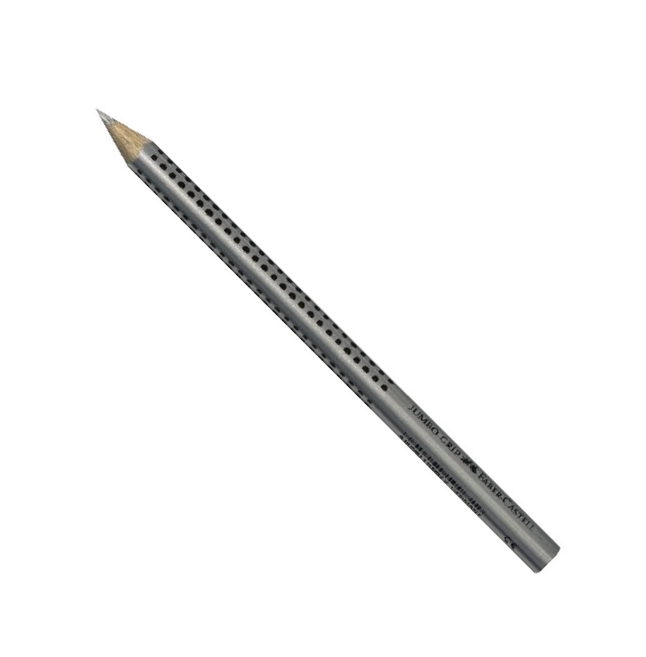 Buntstift silber, Faber-Castell Jumbo Grip