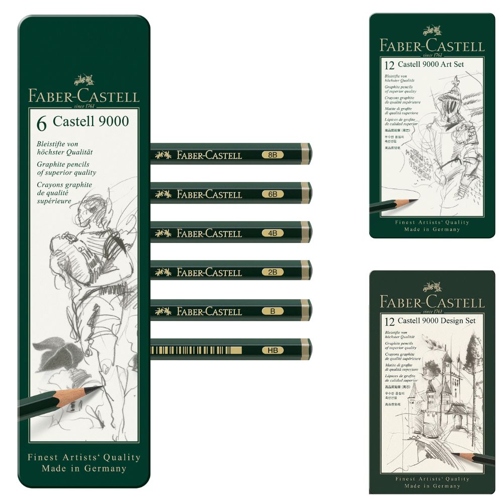 Faber-Castell Bleistift-Set, verschiedene Größen und Härtegrade