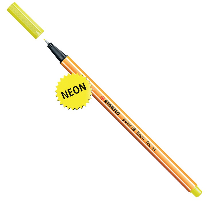 Stabilo Fineliner point 88, neongelb 024