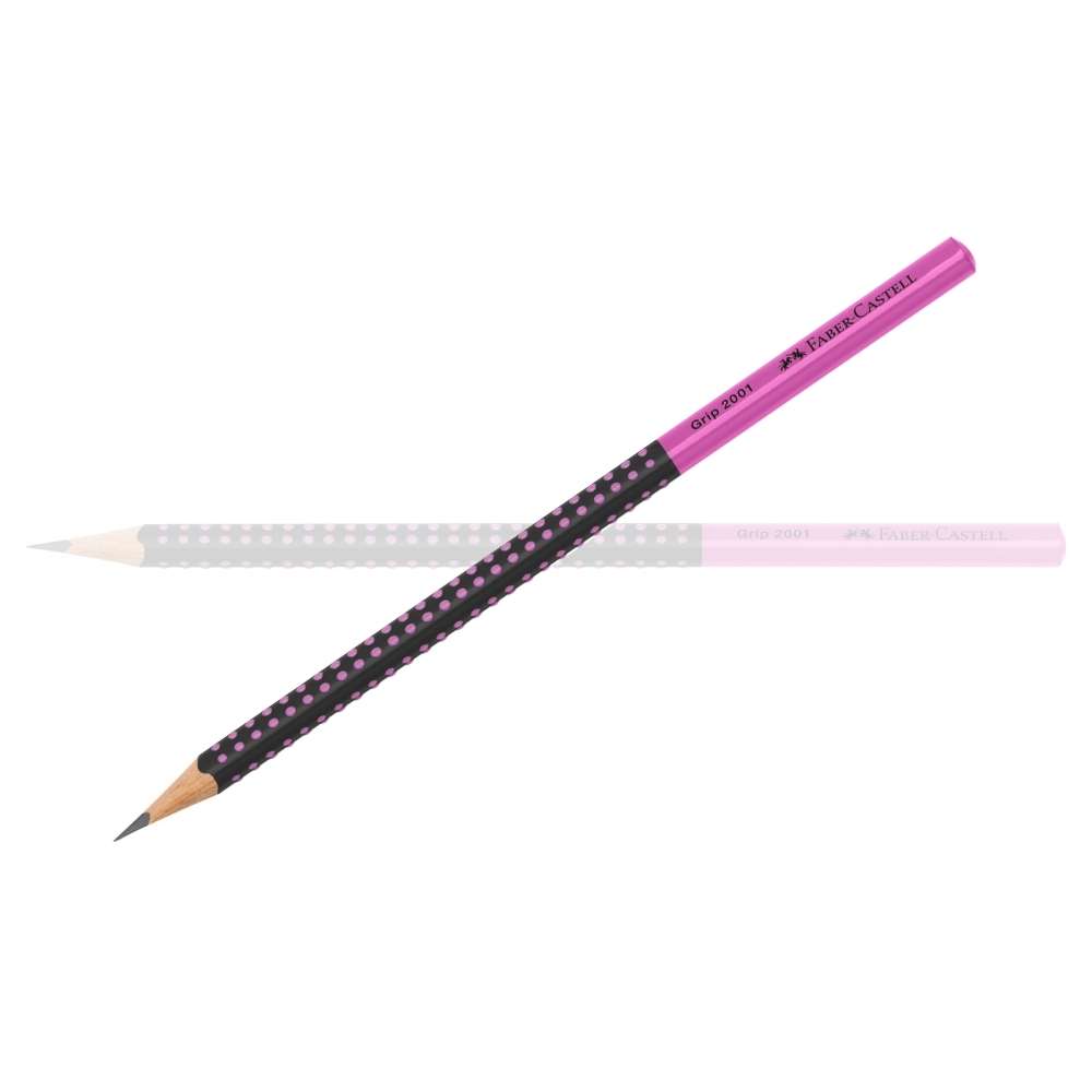 Bleistift HB Grip Faber-Castell, schwarz-pink