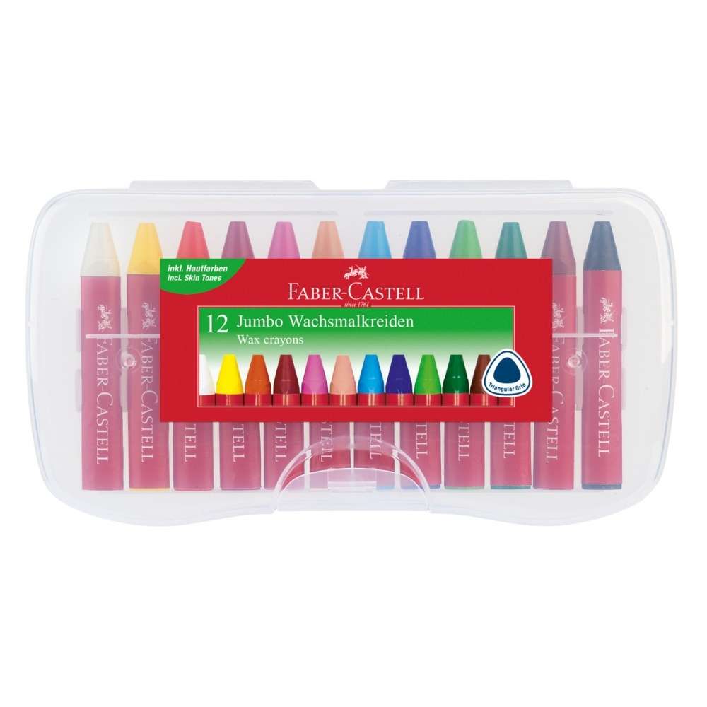 Faber-Castell Wachsmalstifte Jumbo, 12er Box