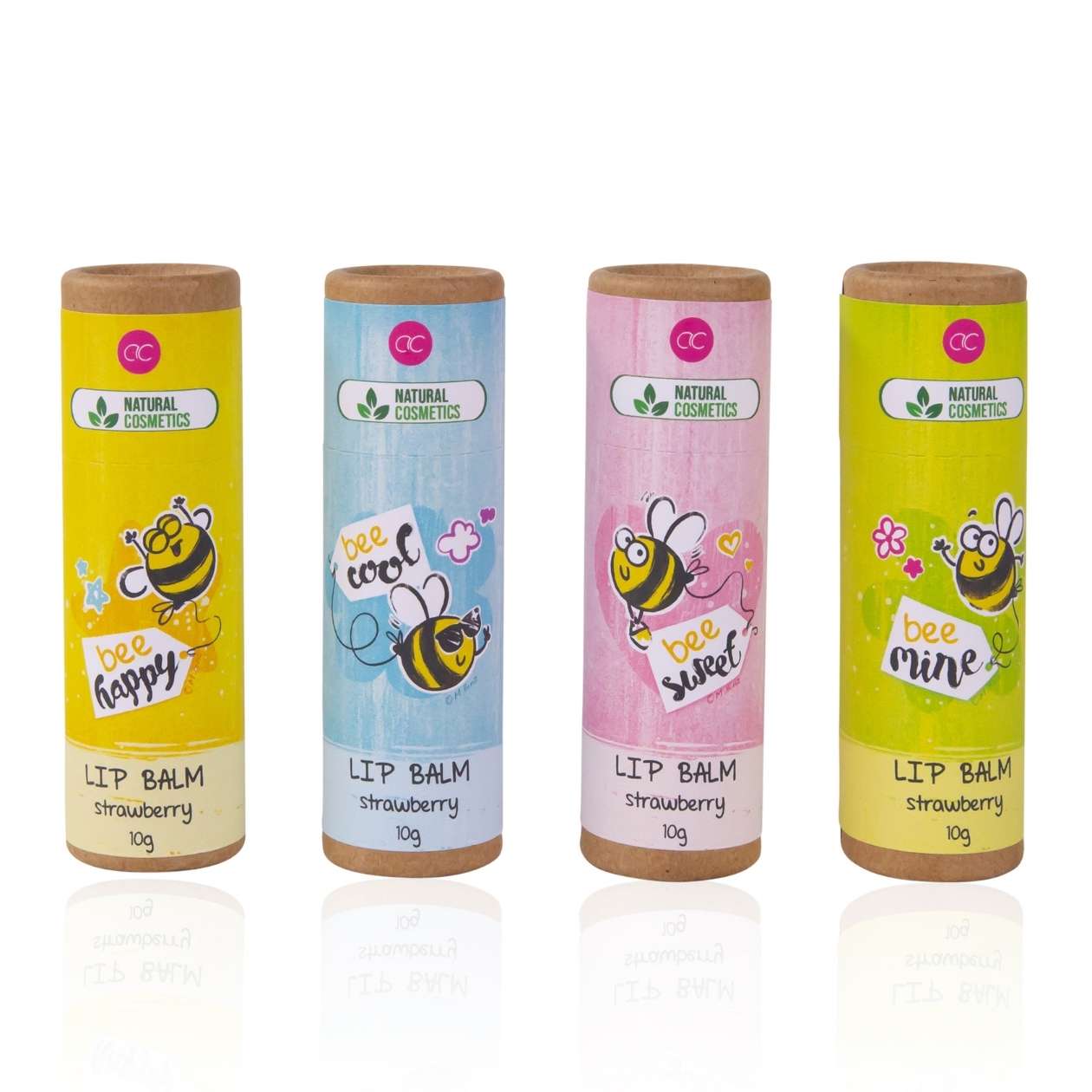 Bee Happy Lippenbalsam Erdbeere, sortiert