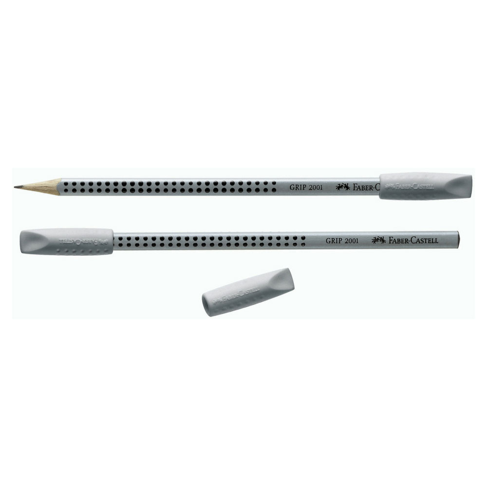 Faber-Castell Eraser Cap silber, Doppelpack