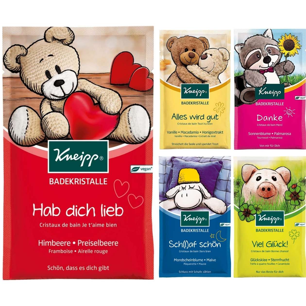 Kneipp Badekristalle, verschiedenen Wünsche