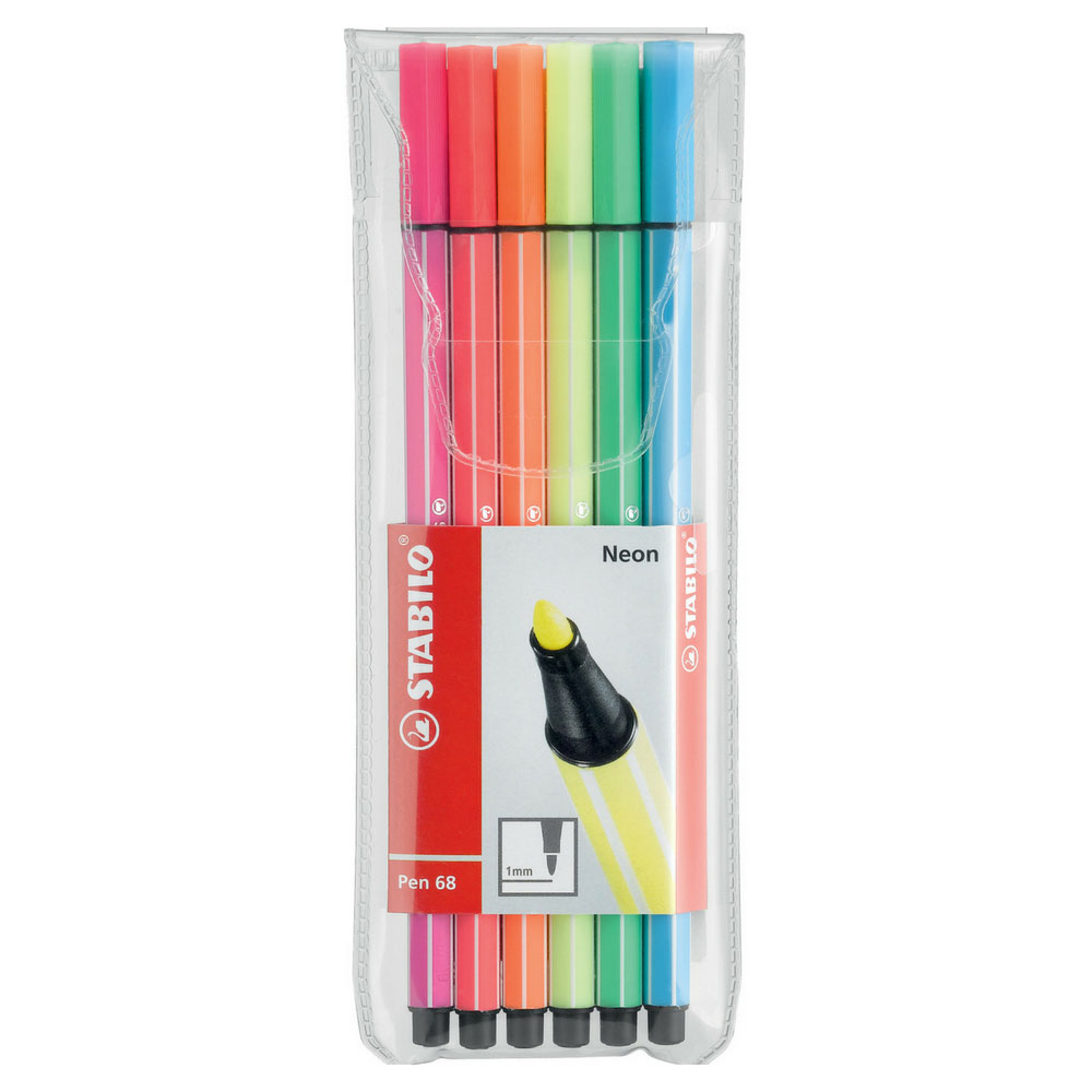 Stabilo Pen 68 Neon, 6 Farben