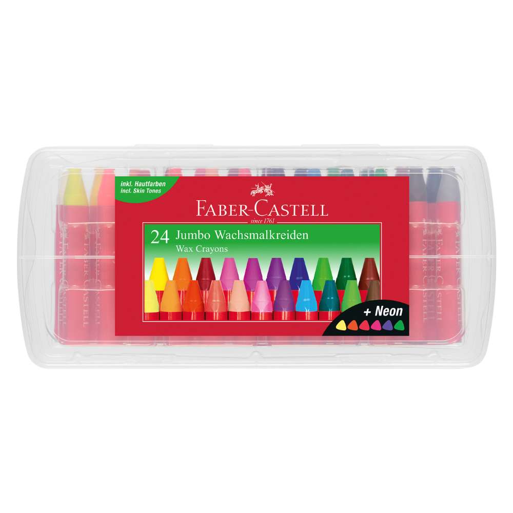 Faber-Castell Wachsmalstifte Jumbo, 24er Box