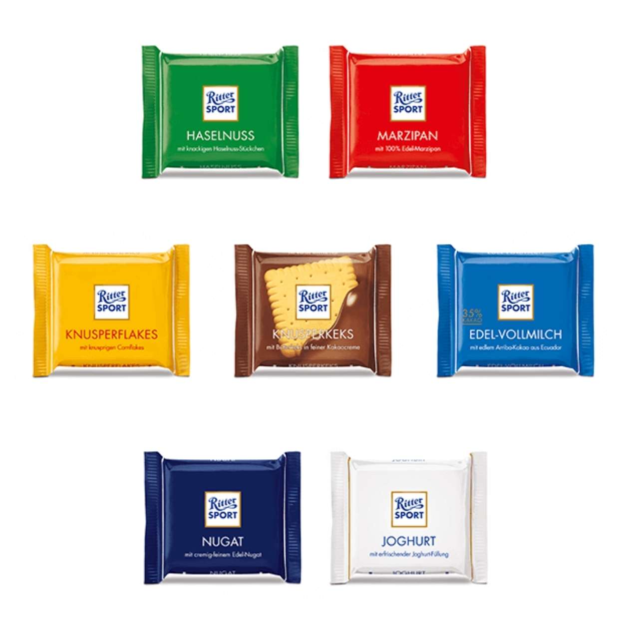 Ritter Sport mini, verschiedene Sorten, 16,57 g